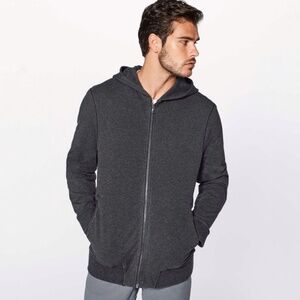 Lululemon Cross Cut Hoodie In Heathered Black